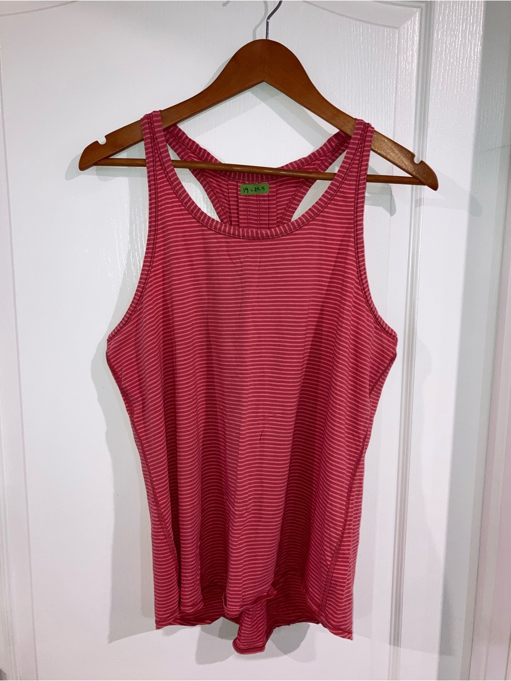 Lululemon Pink Striped Racerback Tank Top - size 8?